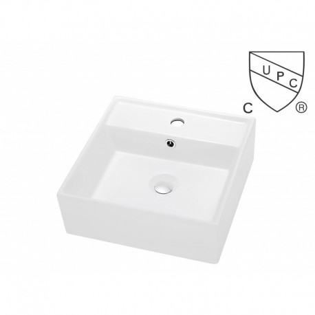Fidji 16", square porcelain sink