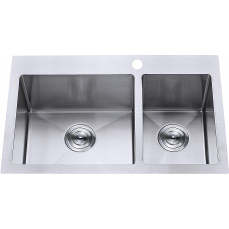 Cantina 30 '' double bowl 70/30, stainless steel kitchen sink