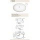 Kobo, Lavabo en porcelaine sous plan