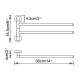 Two-arm Movable Towel Rack