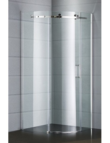 Sirène 40", Round corner shower in chrome