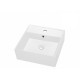 Fidji 16", square porcelain sink