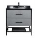 Titus 32'', Honor Gray, Freestanding Vanity with White Countertop