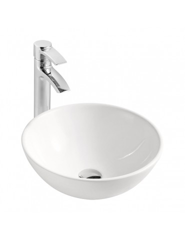 Fand glossy white, porcelain sink