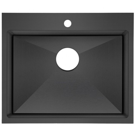 Galaxie, évier de cuisine noir Anthracite 24''