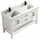 Manille 48" White, Solid wood