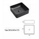 Sulawe noir mat 14", Lavabo en porcelaine