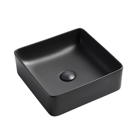 Sulawe noir mat 14", Lavabo en porcelaine