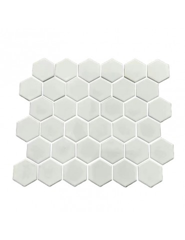 White matte Hexagone