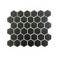 Hexagone noir mat