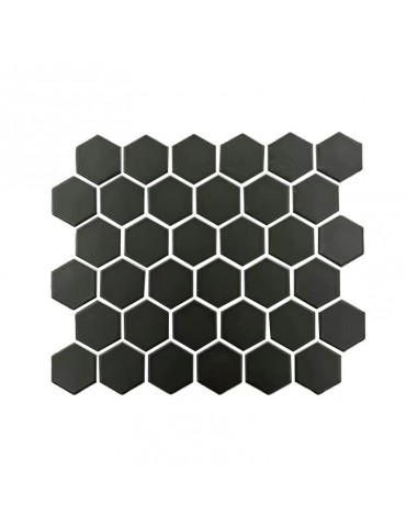 Hexagone noir mat