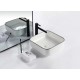 Nyx 15", lavabo carré en porcelaine avec fini blanc et noir lustré