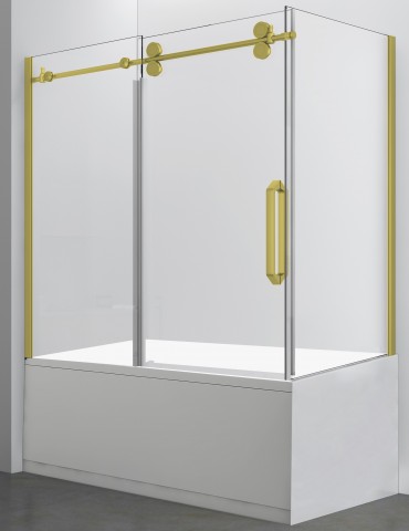 Apollon 60", Porte de Douche sur Bain finie or