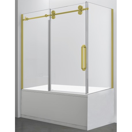 Apollon 60", Porte de Douche sur Bain finie or