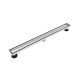 Brushed finished stainless steel linear drain