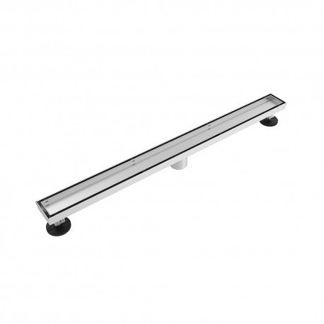 Brushed finished stainless steel linear drain