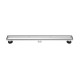 Brushed finished stainless steel linear drain