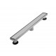 Brushed finished stainless steel linear drain