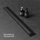 Black finished stainless steel linear drain