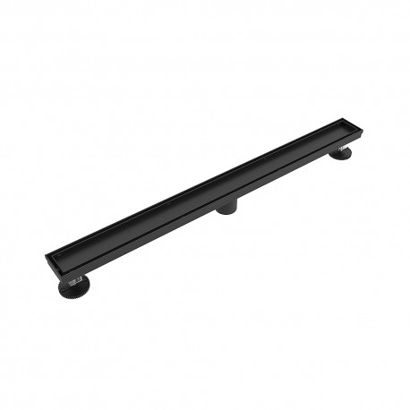 Black finished stainless steel linear drain