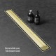 Matt gold stainless steel linear drain