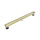 Matt gold stainless steel linear drain