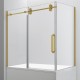 Apollon 60", Porte de Douche sur Bain finie or