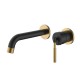 Kidali II, Wall-mounted faucet in black and gold finish