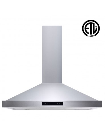 30" Range hood with stainless steel finish