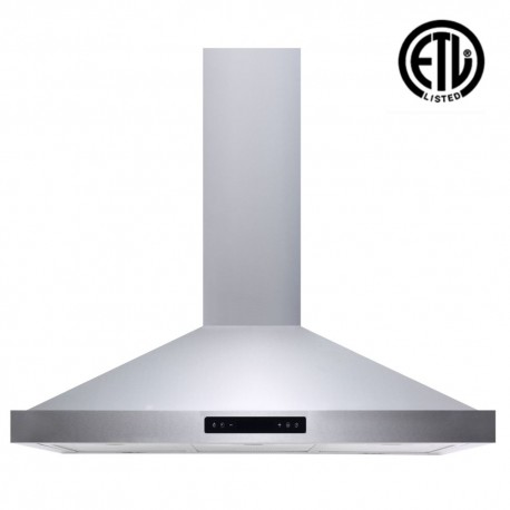 30" Range hood with stainless steel finish