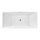 Pangu 67" , Matte black and white, Freestanding bath