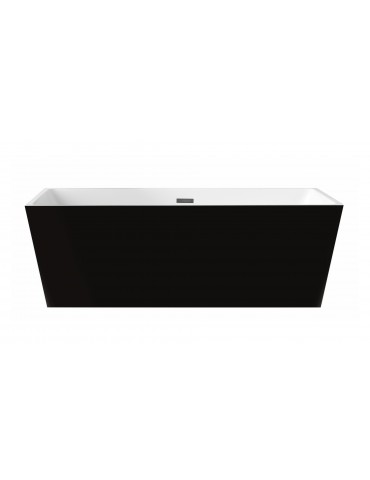 Pangu 67" , Matte black and white, Freestanding bath