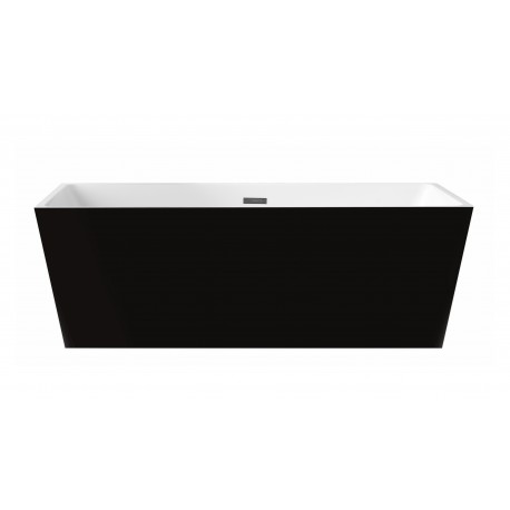 Pangu 67" , Matte black and white, Freestanding bath