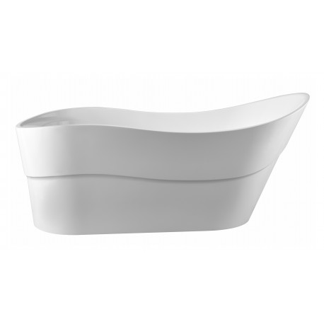 Fujin 67", Glossy white, Freestanding Bath