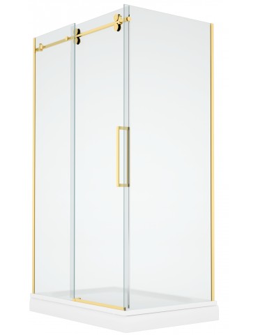 Myo 48", Matte gold, shower door