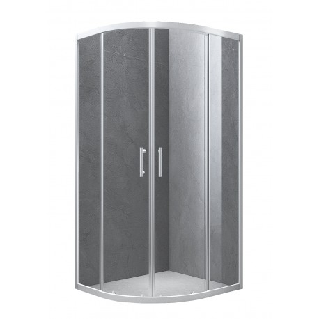 Celesta, White round corner shower
