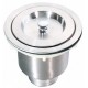 Stainless steel kitchen sink strainer 114-1-SS