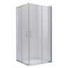 Square, Chrome square corner shower