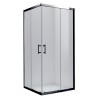 Square, Black square corner shower