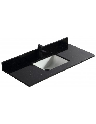 48", dessus de vanité avec lavabo en porcelaine sous-plan
