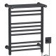 Heat matte black, electric towel warmer
