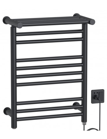 Heat matte black, electric towel warmer