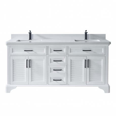 VELA 72" Solid wood double vanity