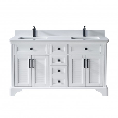 VELA 60" Solid wood double vanity