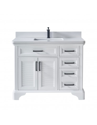 VELA 42" Vanité en bois massif