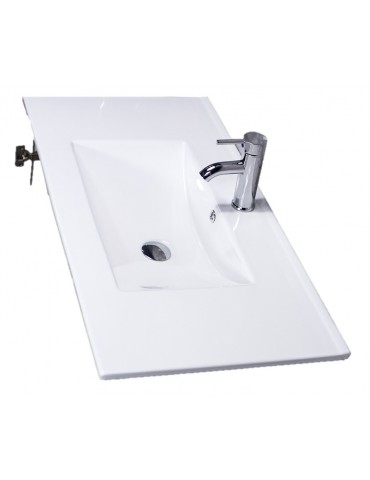 Comptoir en céramique de 48'' avec lavabos inclus