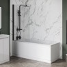 Bath tub shower door, black finish