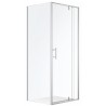 Square black hinged shower, META Collection