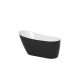 Bain autoportant 54" Noir lustré – Caelus