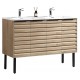 Tavira 48" Zurich Oak, Freestanding Vanity